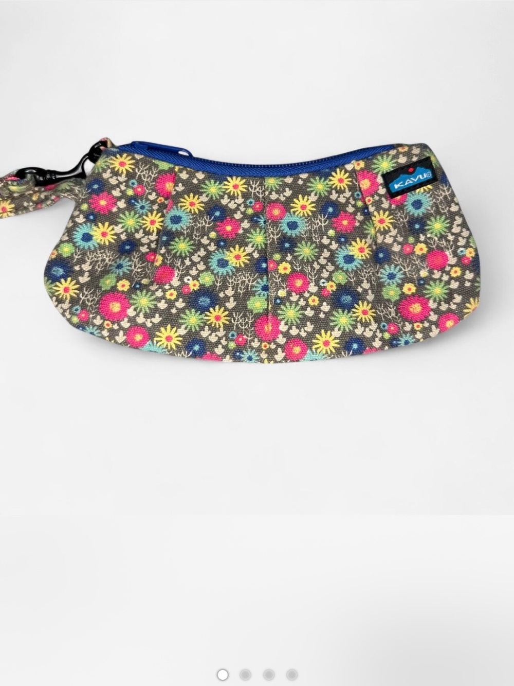 Kavu Floral Wristlet in Blue, Pink, Yellow